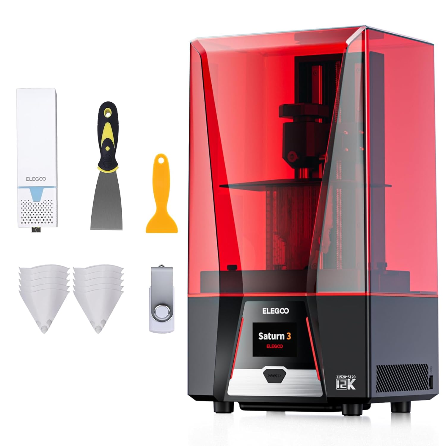 Imprimante 3D ELEGOO Saturn 3 Résine UV MSLA - 218,88 x 122,88 x 250 mm³