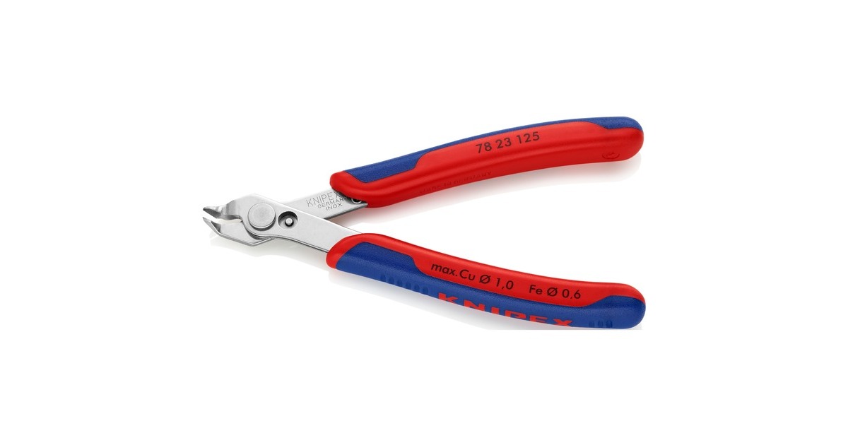 KNIPEXElectronic Super Knips 78 23 125 elektronica-tang  (Rood/blauw)