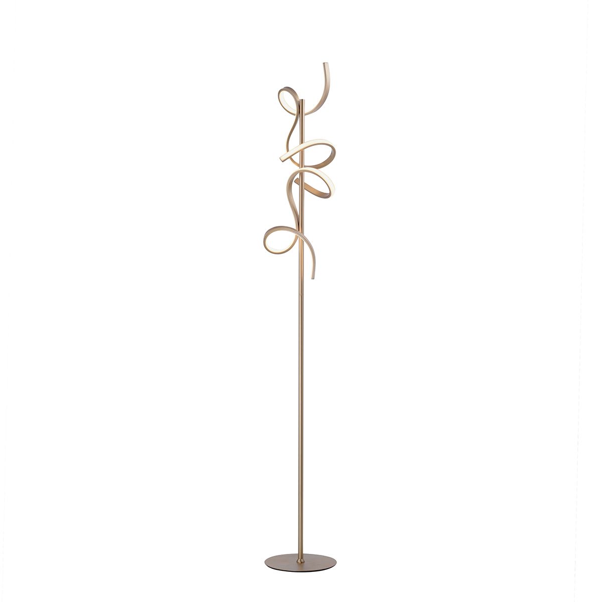 Design vloerlamp messing incl. LED en dimmer - Krisscross