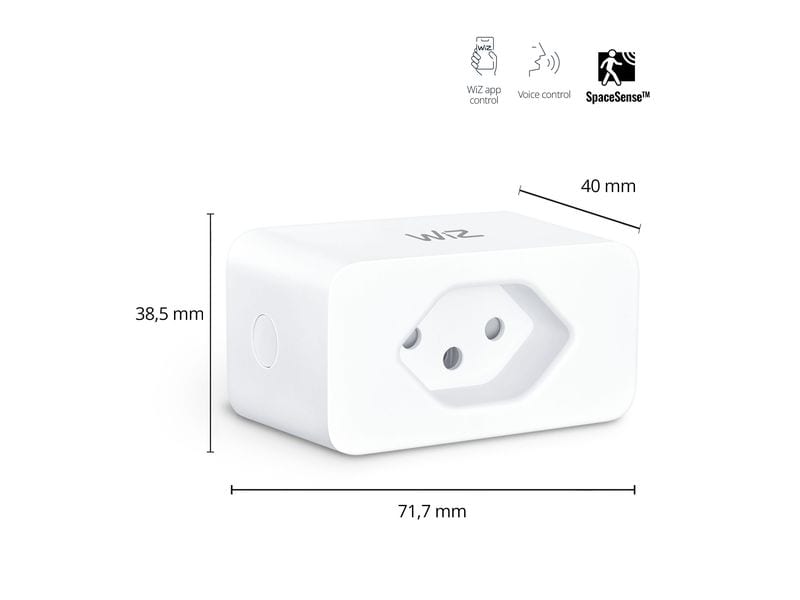 WiZ Smart Plug CH, Matter / WLAN Smarte Steckdose