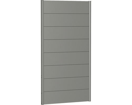Schuttingelement aluminium biohort 100 x 180 cm kwartsgrijs metallic