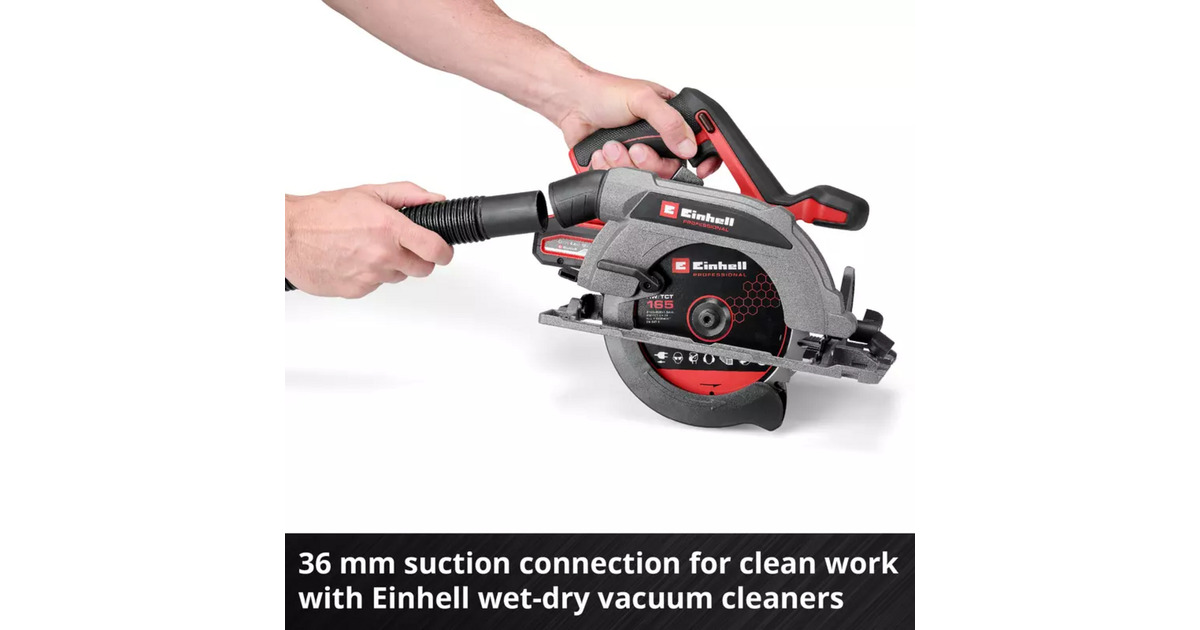 EINHELLProfessional Accu Handcirkelzaag TP-CS 18/165 Li BL - Solo  (Rood/zwart, Power X-Change, Accu en oplader niet inbegrepen)