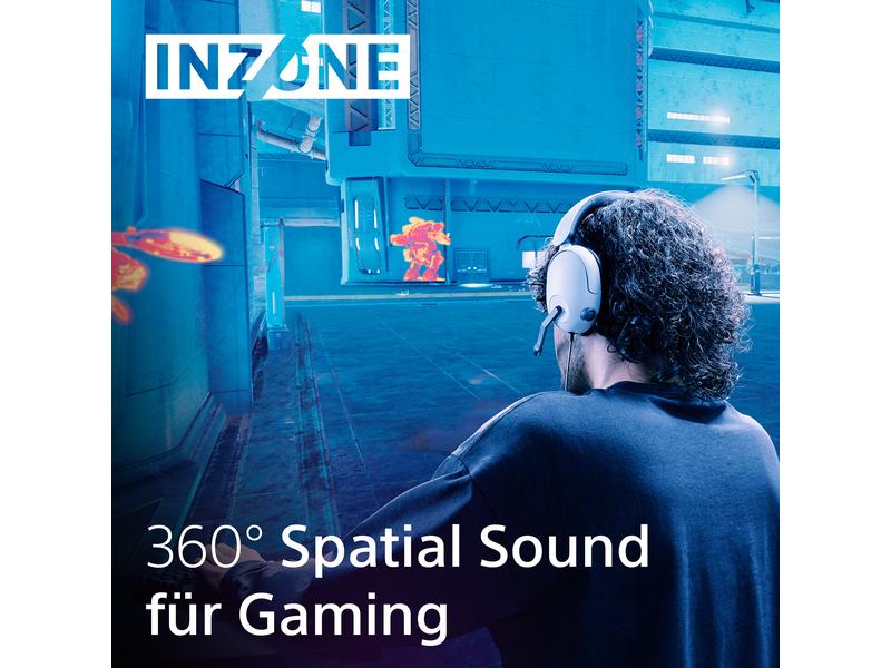 Sony Headset INZONE H3 Weiss Kabelgebundenes Gaming-Headset für die PS5 und den PC