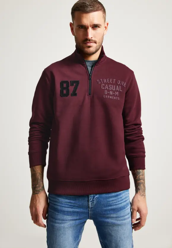 Troyer Sweatshirt - rosewood red