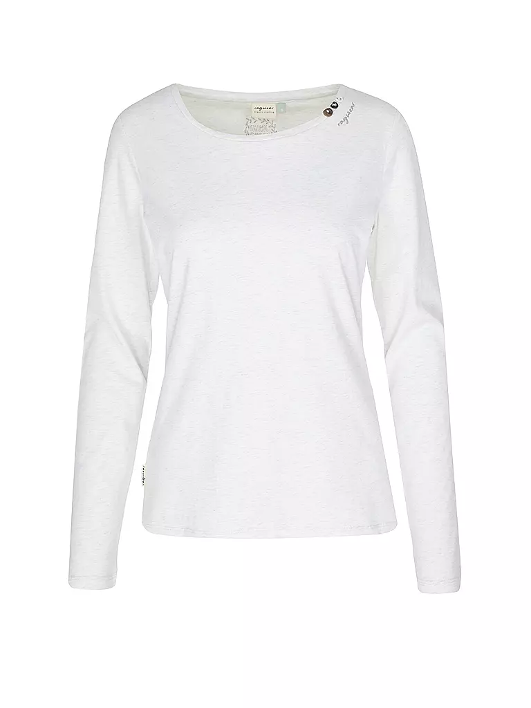 RAGWEAR Langarmshirt FLORAH weiss
