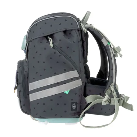 Lässig Schulranzen Set Flexy Unique Speckles Anthracite, 7-teilig