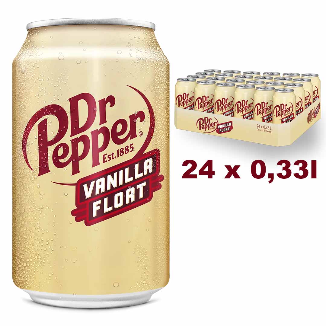 24x Dr Pepper Vanilla Float DOSE 0,33l MHD:14.9.25