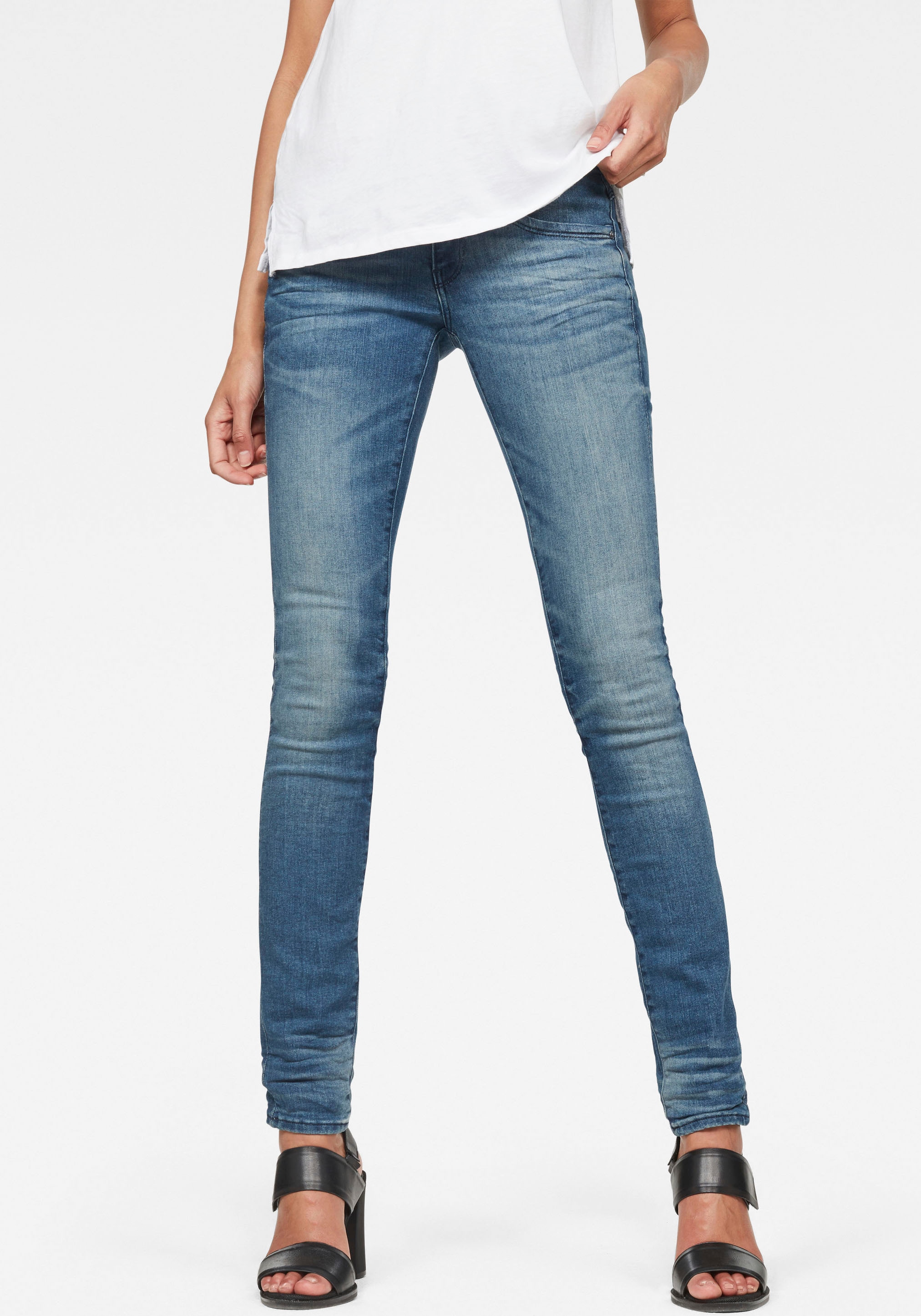G-STAR Skinny-fit-Jeans »Ly Mid Waist Skinny«, moderne Version des klassischen 5-Pocket-Designs