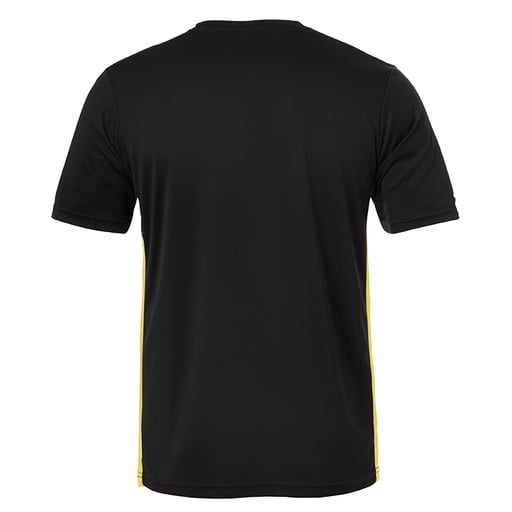 Camiseta Essential Mc preta/amarela limão Uhlsport