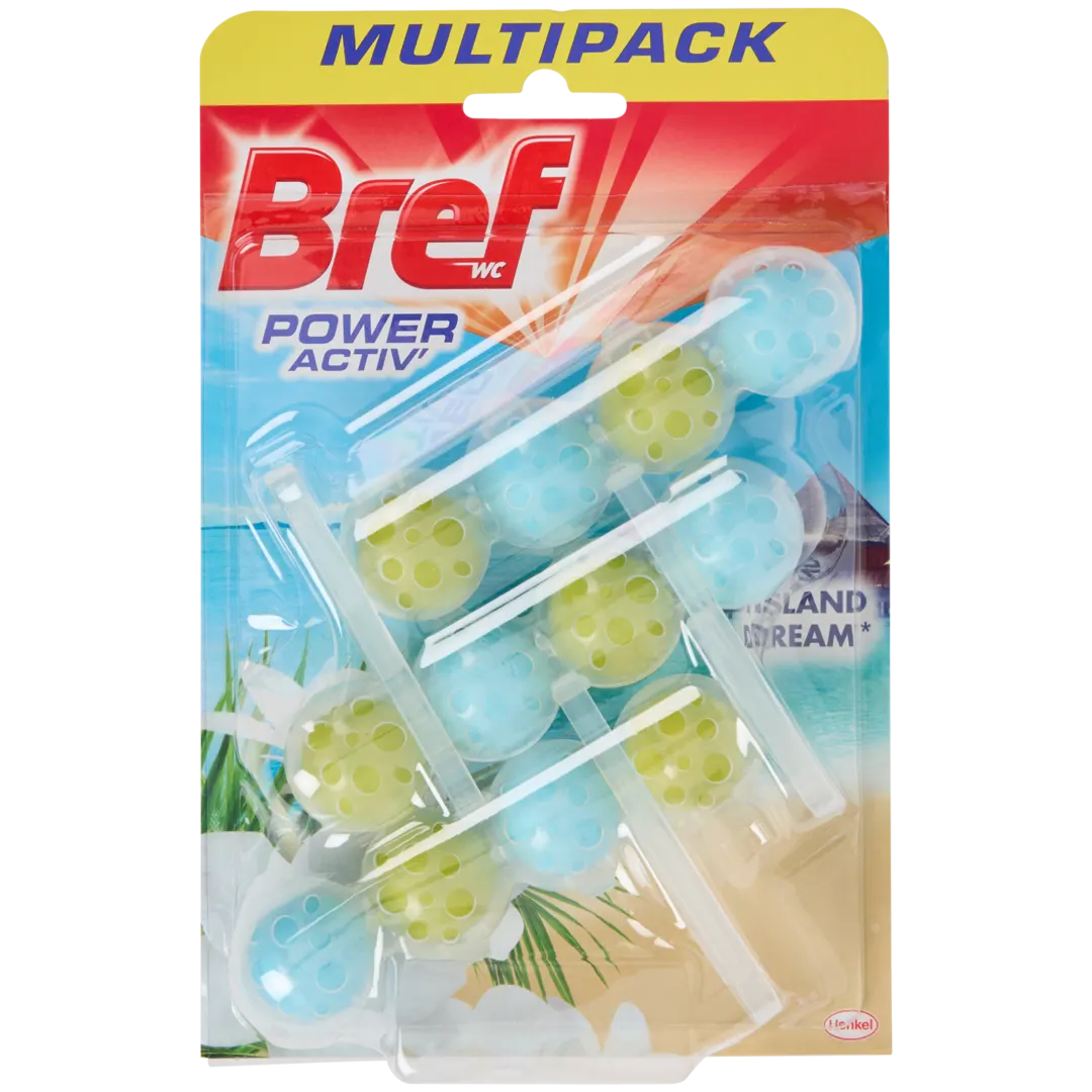 Bref Power Activ' toiletblokken Island Dream 3 stuks