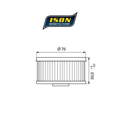 Filtre à huile Ison 144 ELEMENT Type Origine