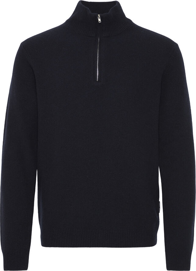 Casual Friday CFKARL halfzip lambswool knit Dark navy
