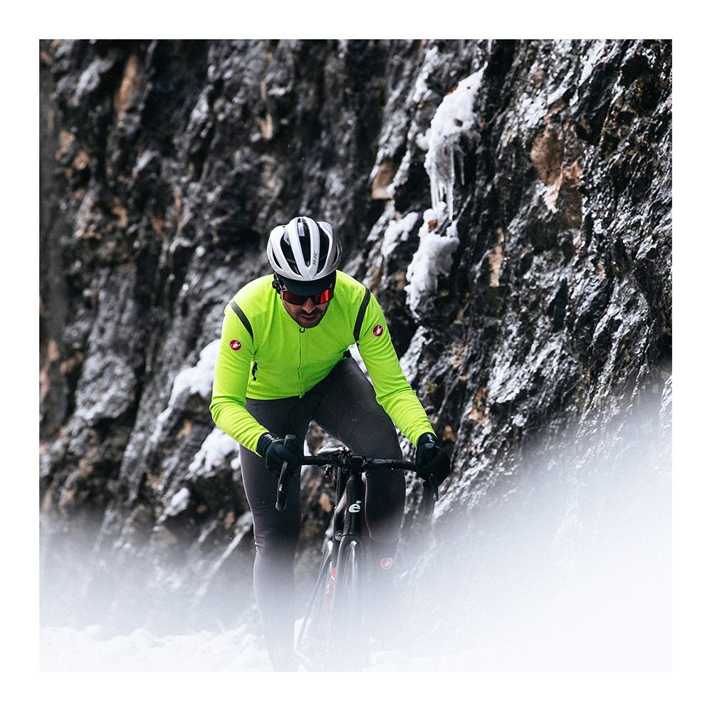 Castelli PERFETTO - Veste Homme electric lime/dark gray