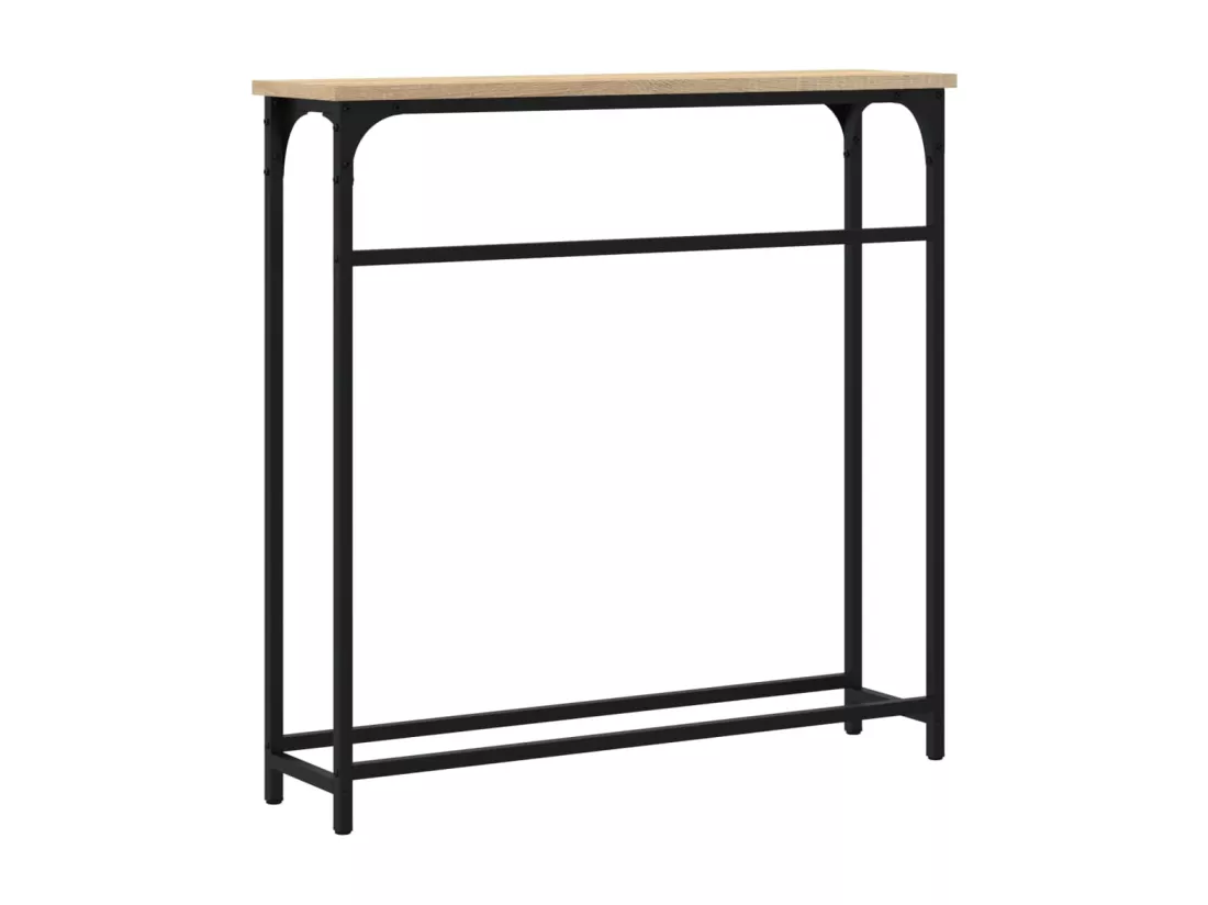 Table console chêne sonoma 75x19,5x75 cm bois d'ingénierie