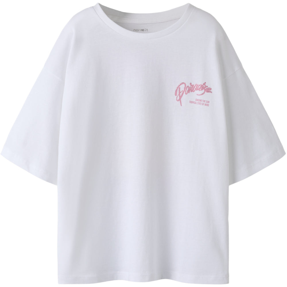 Køb Name It Bright White Paradise Nkfhaima Ss Rlx Top Box