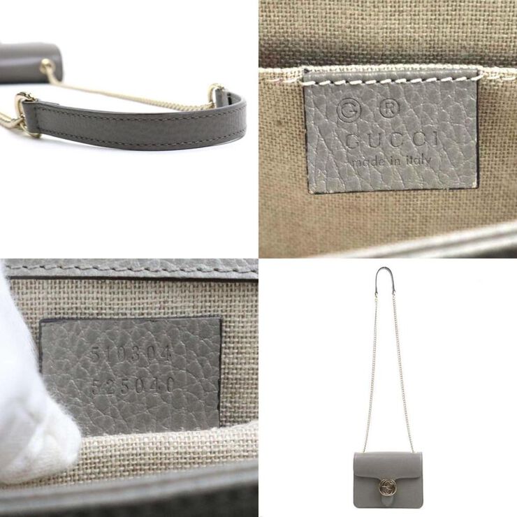 Gucci Vintage Gucci Crossbody Bag Grey