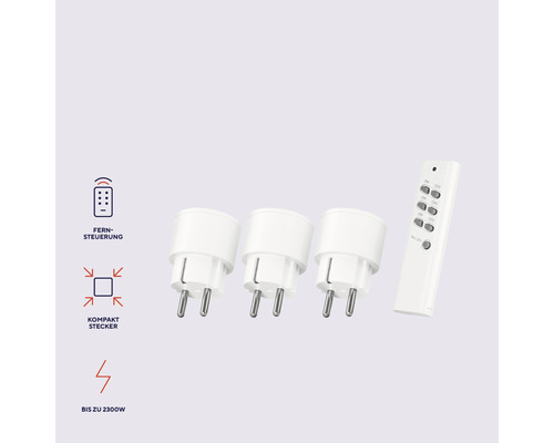 Trust Smart APC3-2300R Draadloze Schakelaarset, 3-delig + Afstandsbediening, Wit