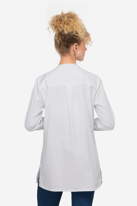 Bluse, Stehkragen, Langarm