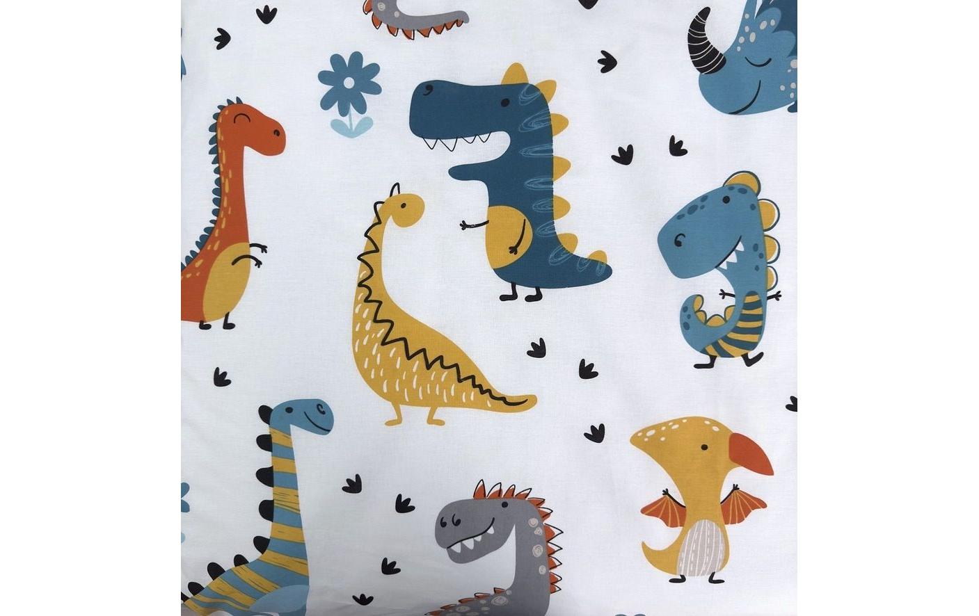 Kinderbettwäsche Dino world 100 x 135 cm + 40 x 60 cmBettwäscheset für ein kleineres Kinderbett