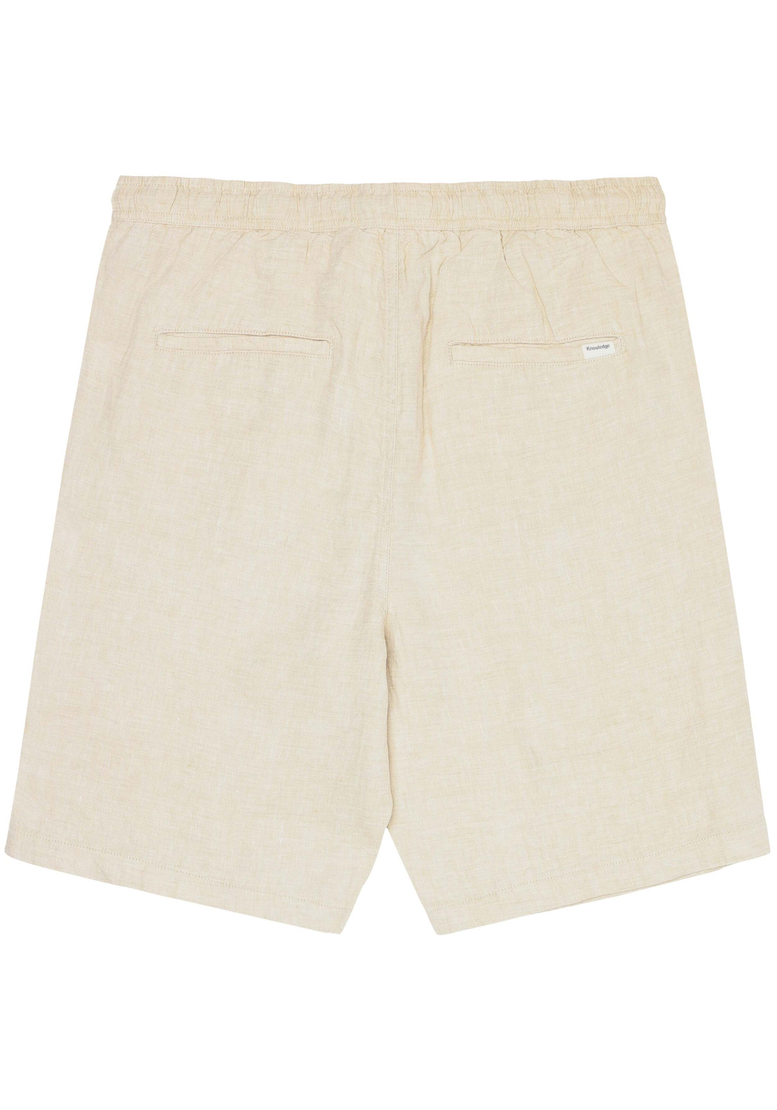 Knowledge Cotton Apparel Leinenshorts Fig Loose Yarndyed - Light Feather Gray