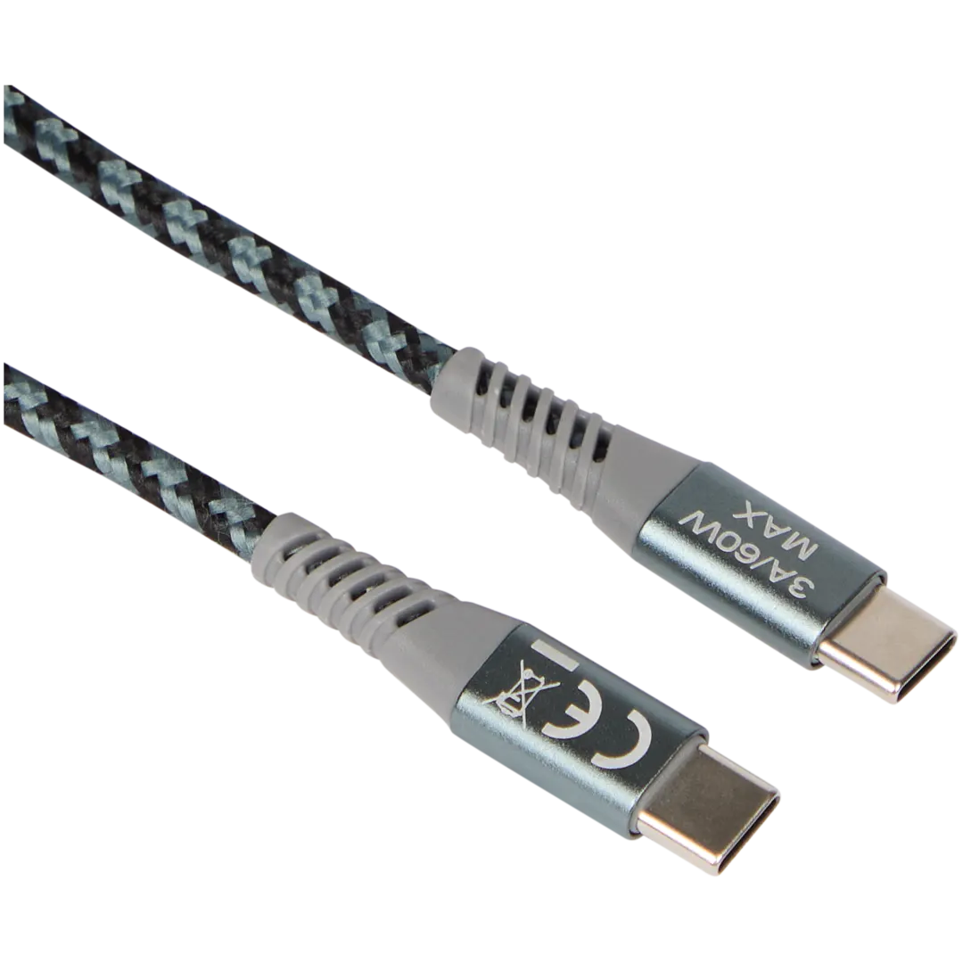 Sologic laad- en datakabel USB-C naar USB-C 3 meter | diverse kleuren
