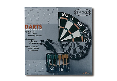 The Toy Company - New Sports Dartboard, mit 6 Pfeilen