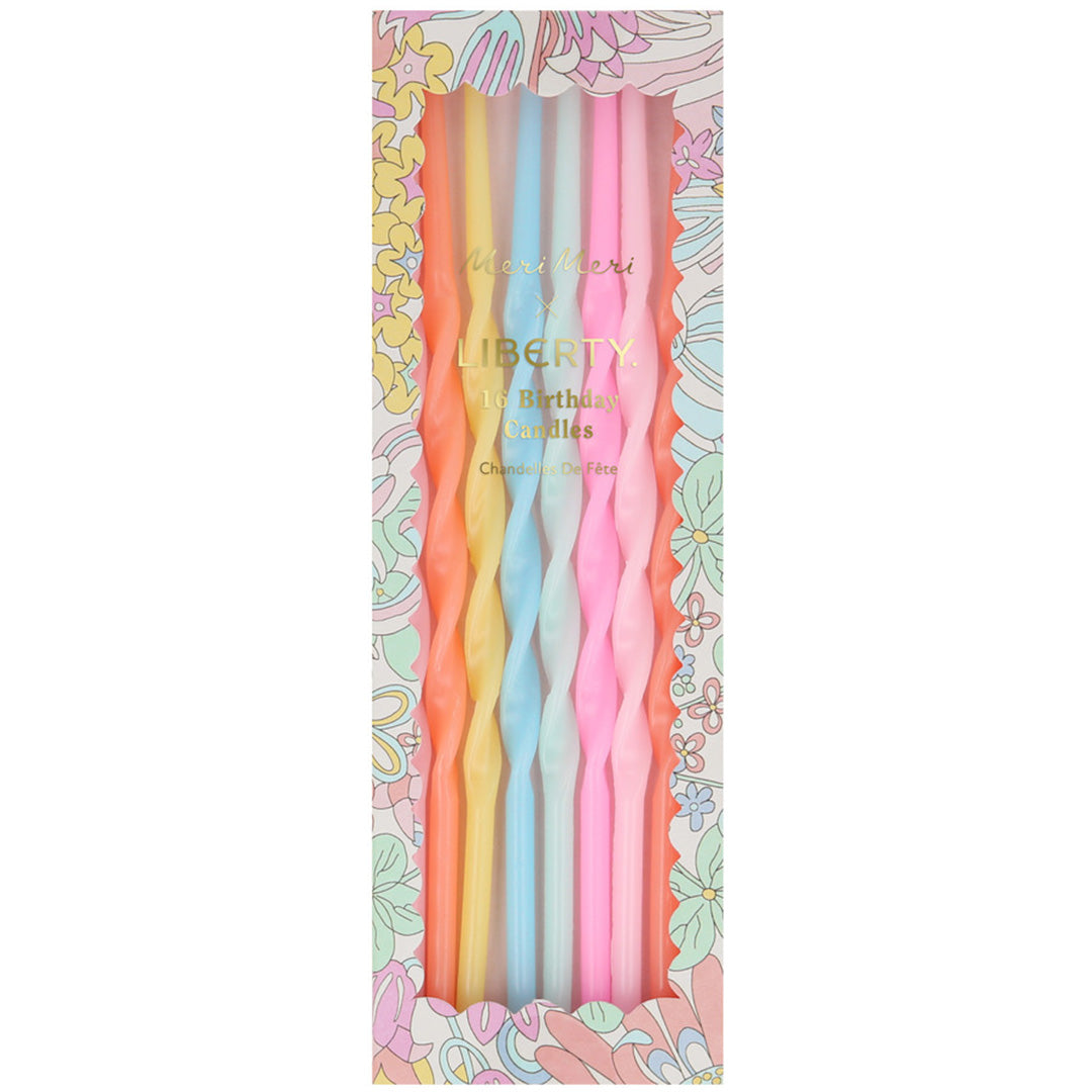 Meri meri tafelkaarsen liberty - regenboog - 16st