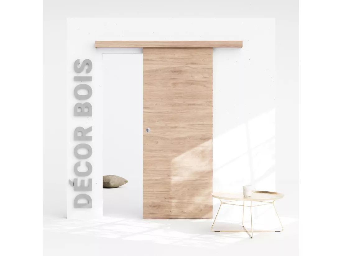 Porte Coulissante avec Rail - Denver 83 cm - Sans butée