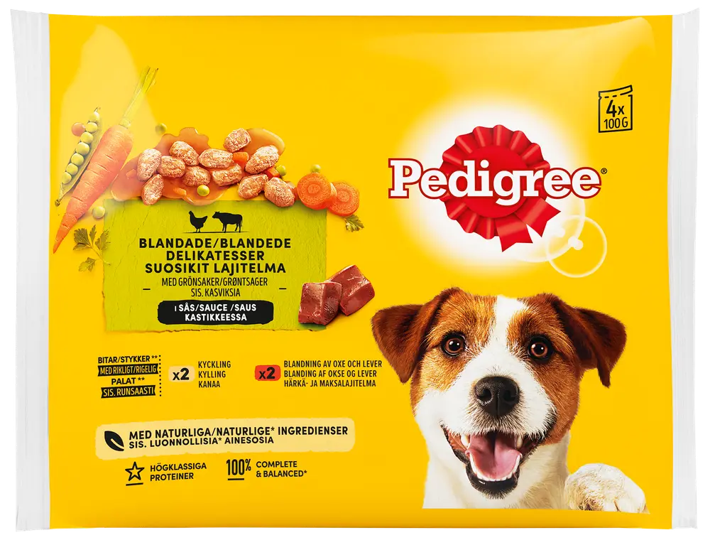Pedigree Hundefoder - 4x100g