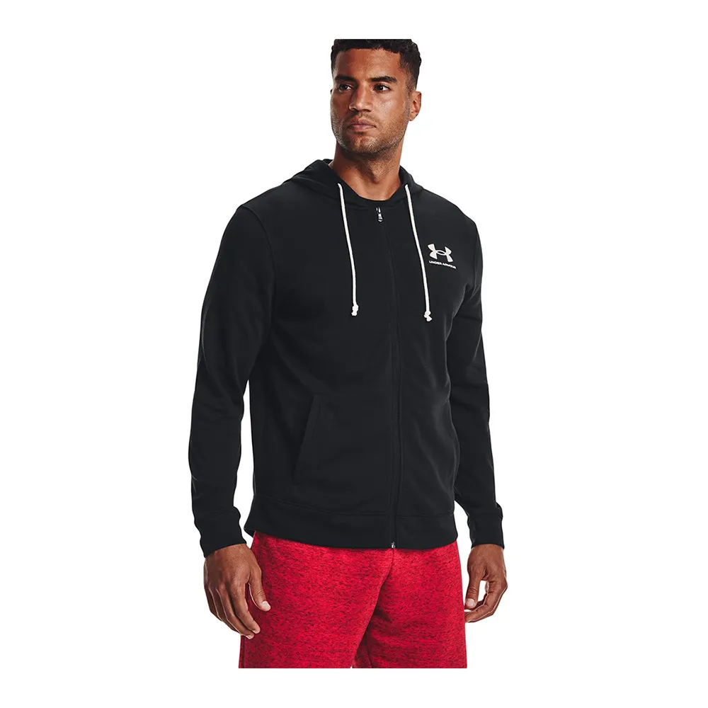 Under Armour UA RIVAL TERRY - Sweat Homme black/onyx white