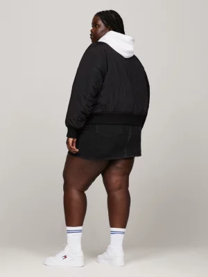Jaqueta bomber acolchoada com logo tonal