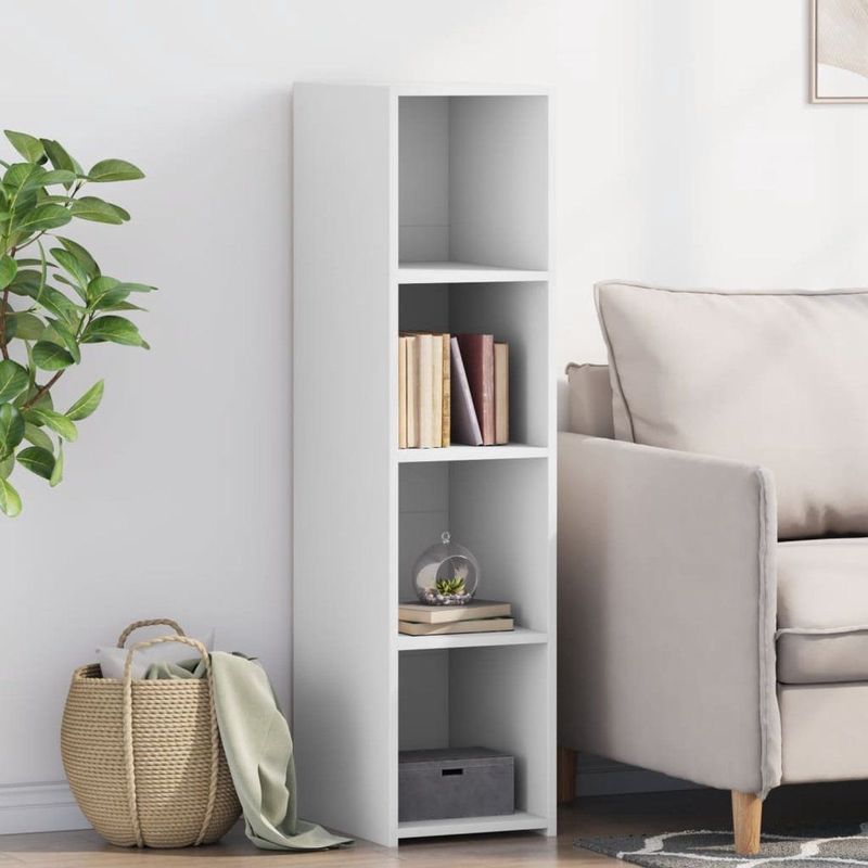 vidaXL - Hoge Kast - Wit - Bewerkte Hout