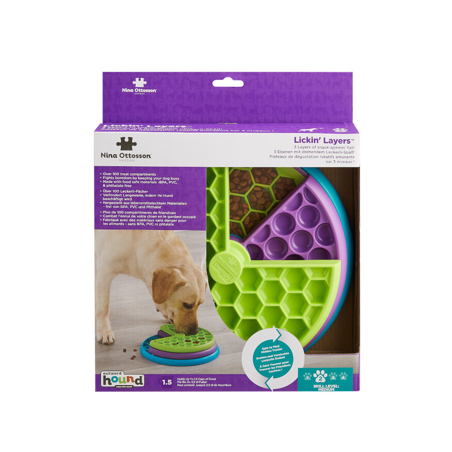 Brinquedo interativo para cães Outward Hound Nina Ottosson Lickin' Layers.