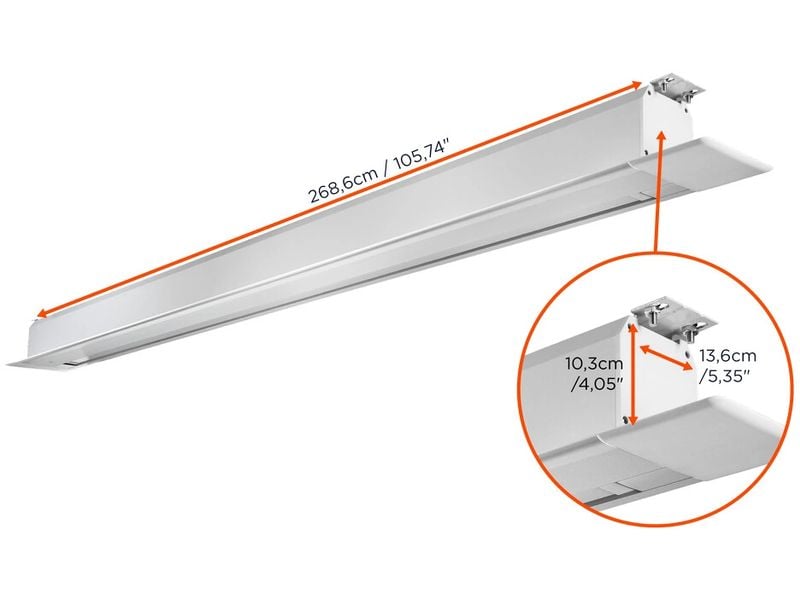 Celexon Deckeinbauleinwand Motor Professional Plus 220x220c Elektrische Deckeneinbau Leinwand