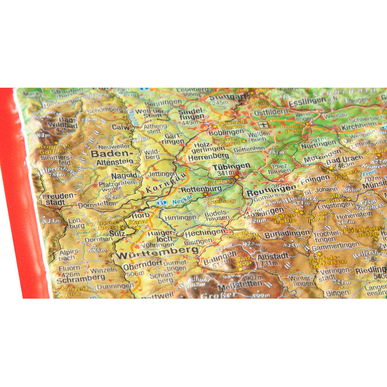 Georelief 3D Reliefpostkarte Schwäbische Alb