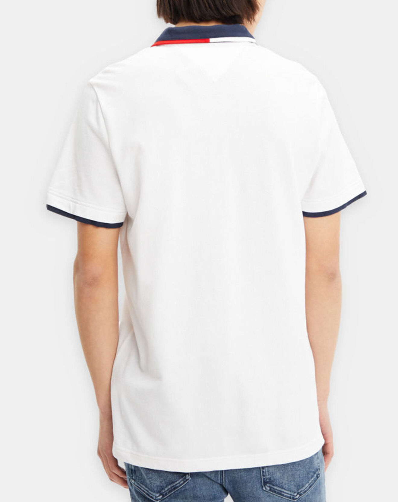 Tommy Jeans Polo regular Flag blanc