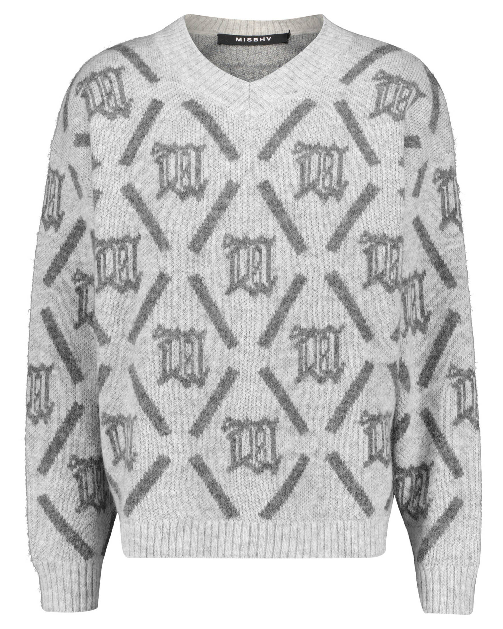 MISBHV| Herren Strickpullover ARGYLE mit Mohair