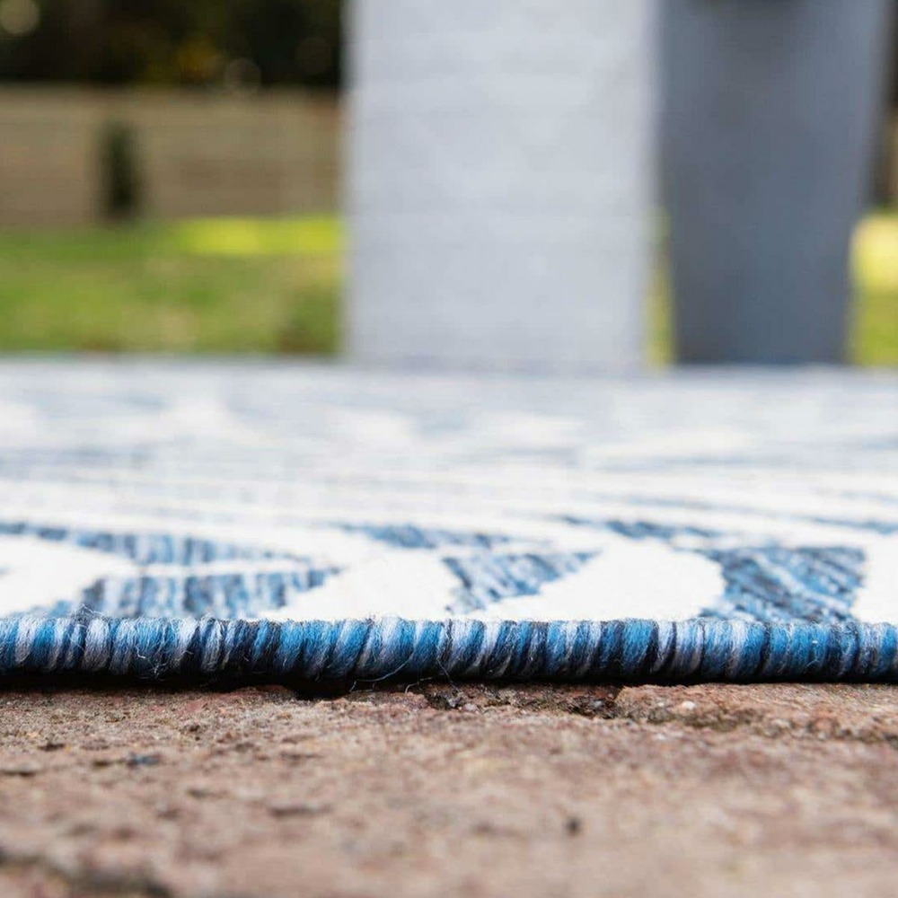 Tapis extérieur bleu 120x160 cm