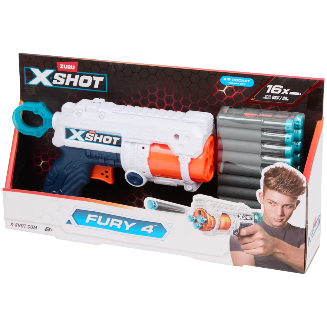 Zuru X-Shot dartpistool Fury 4 Met pijlen