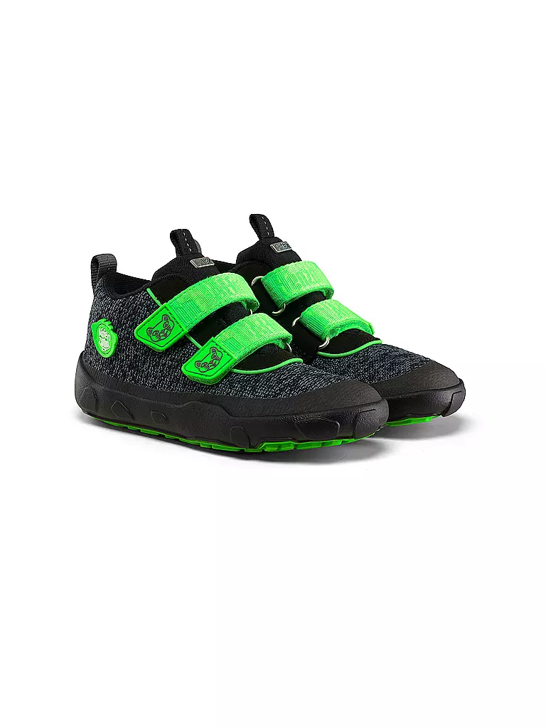 AFFENZAHN Kinder Barfußschuhe - Übergangsschuhe KNIT HAPPY Panther schwarz
