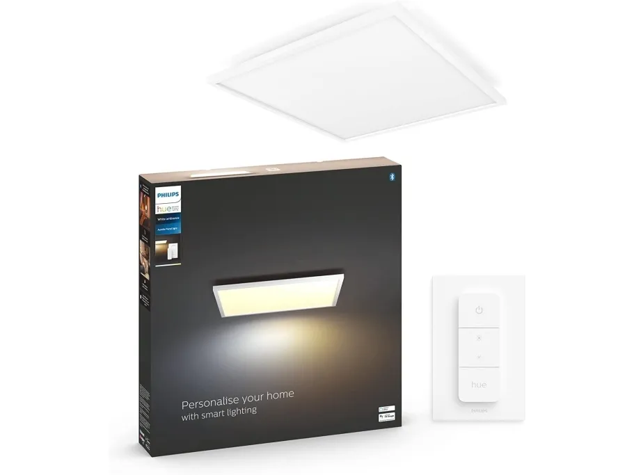 Philips Hue White ambiance Aurelle - Loftslampe - LED - 46.5 W - varmt til køligt hvidt lys - kvadrat - hvid
