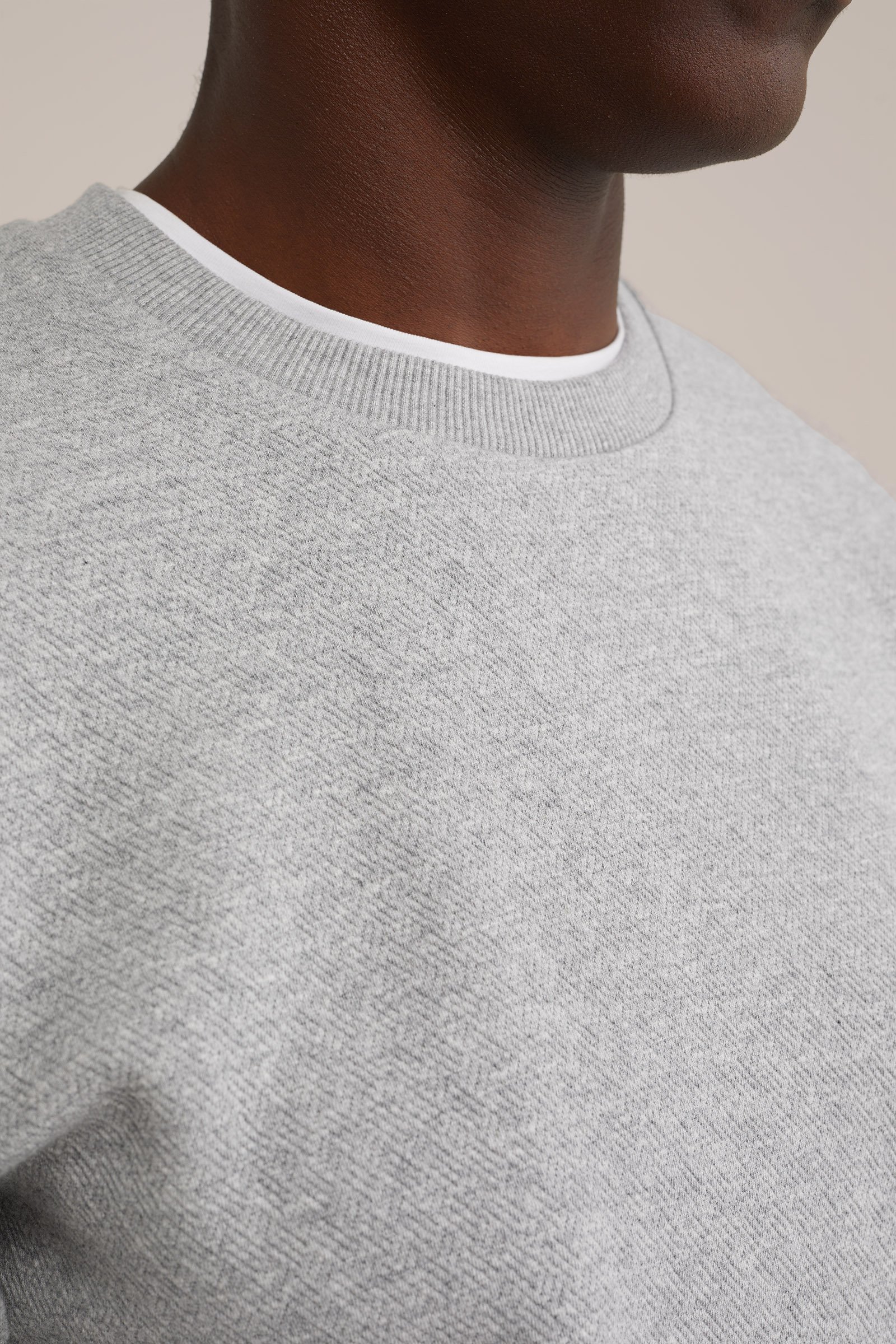 sweater met structuur WE Fashion Lichtgrijs