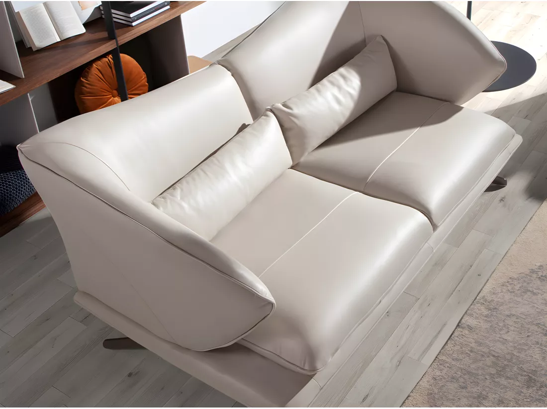 Canapé 3 places en cuir et coussins 6146 ANGEL CERDA