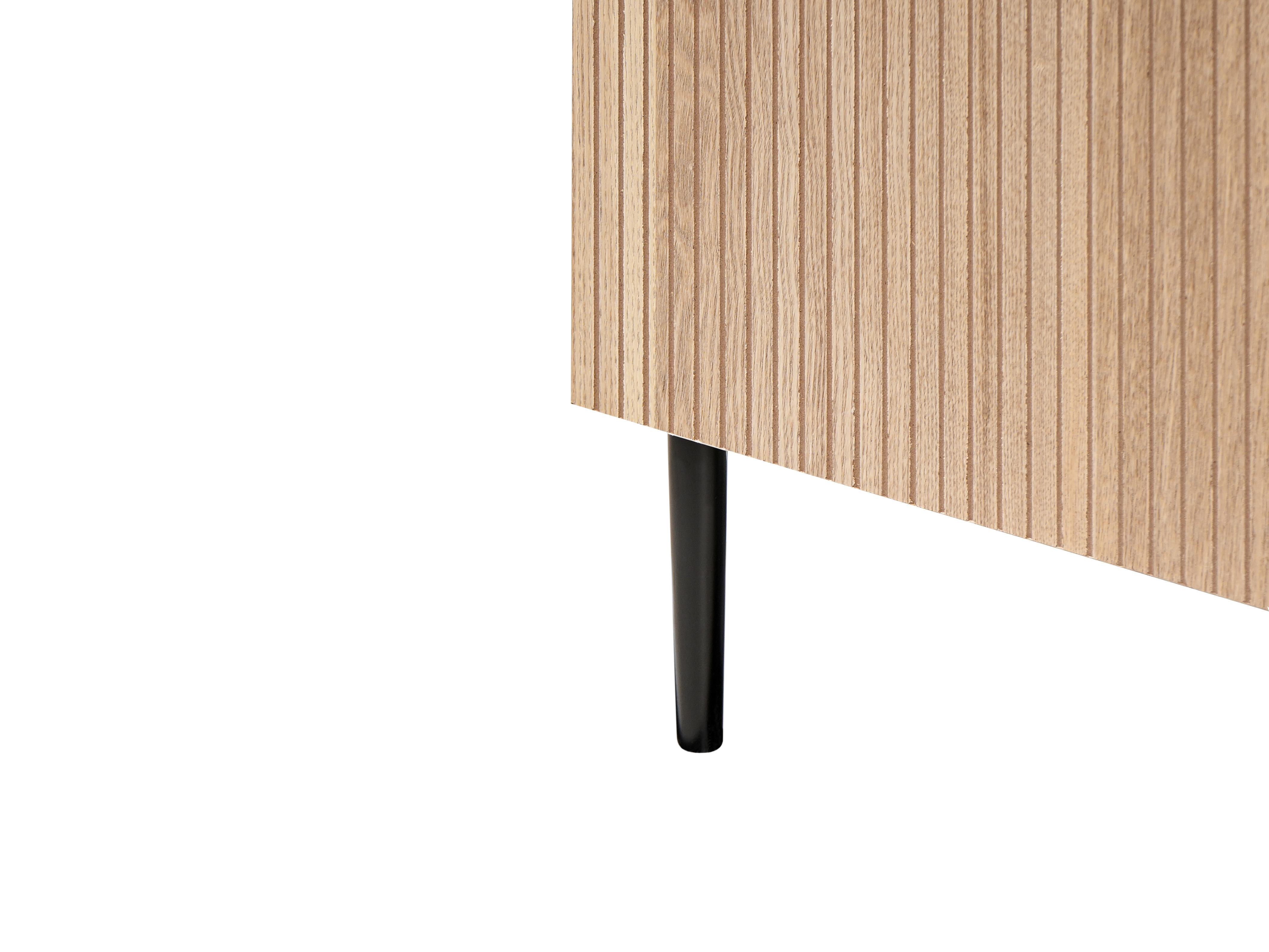 TV-meubel BLYTHE Natuurlijk essenhout Zwart