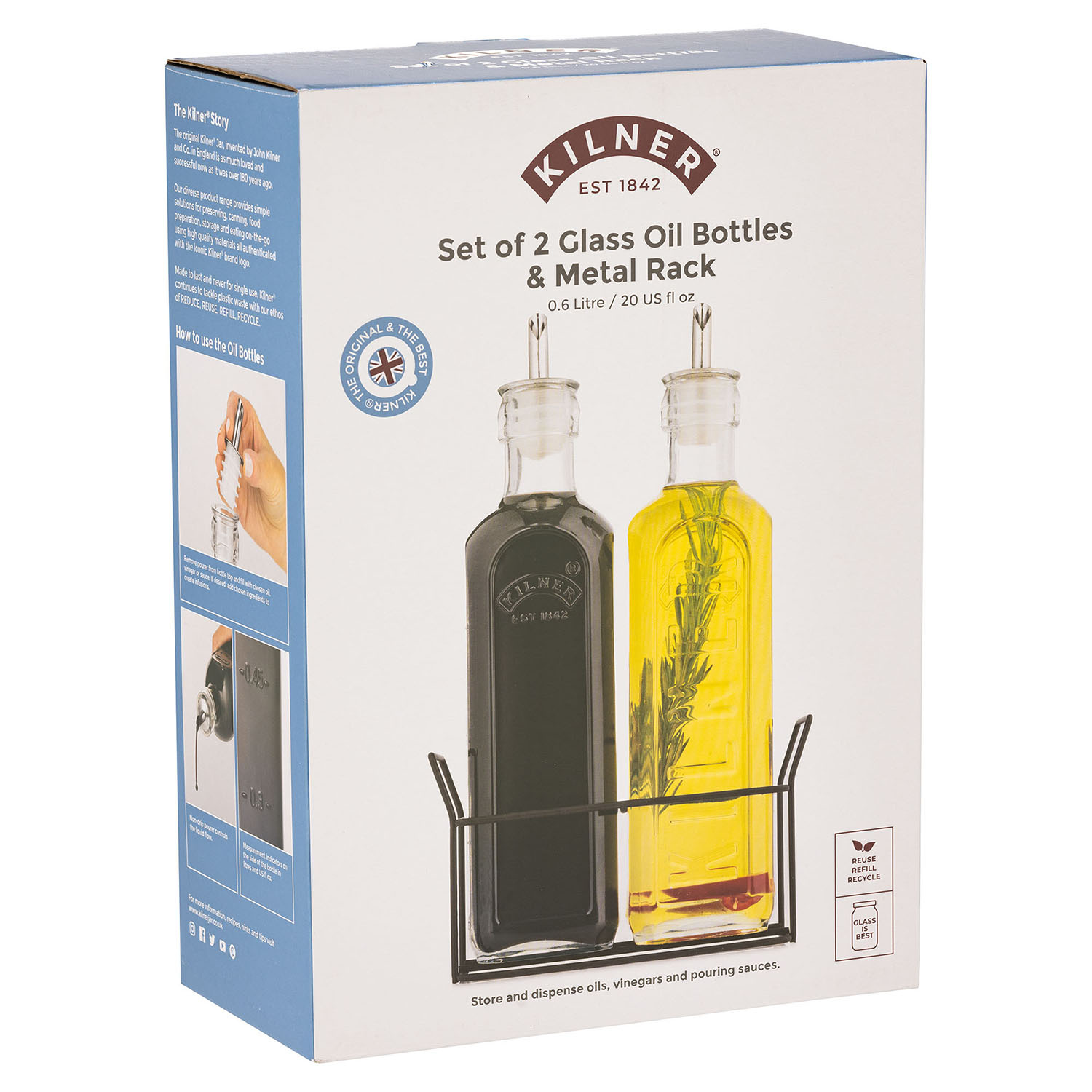 ÖL-/Essigflaschen-Set KILNER