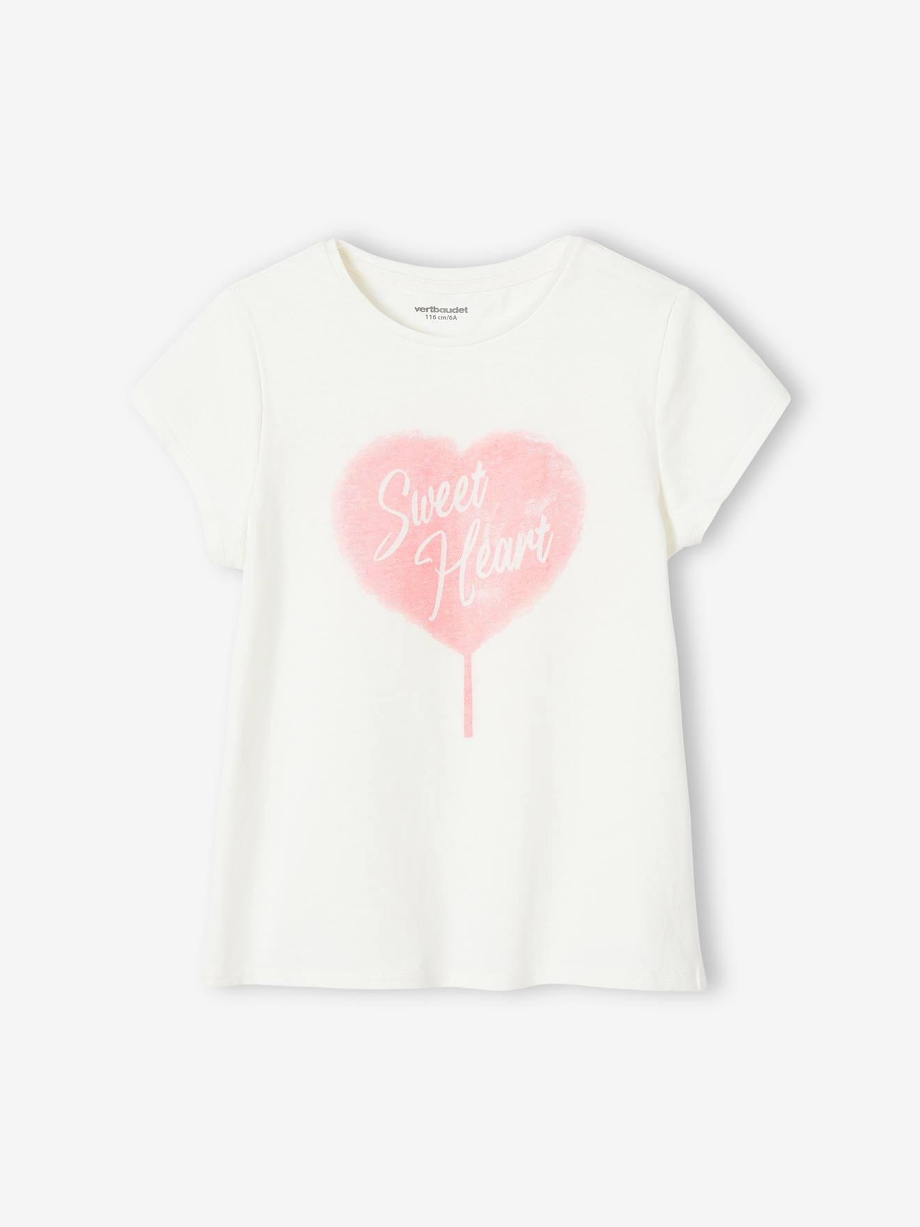 Camiseta com mensagem, para menina, verde pinho