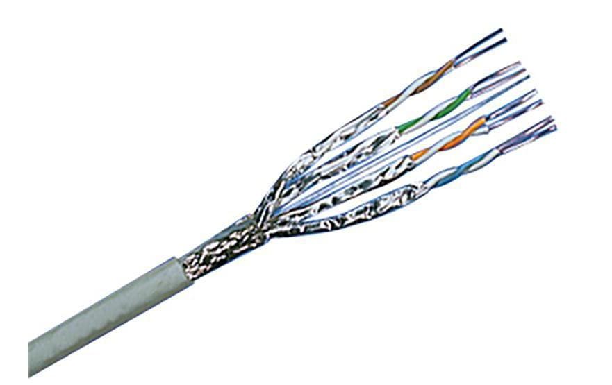 Verlegekabel R814602 Cat 6A, S/FTP, 305 m, Weiss<br>Installationskabel, S/FTP, Klasse EA, PL 60m, 4P,Dca, AWG26, LSZH,weiss, 305 m