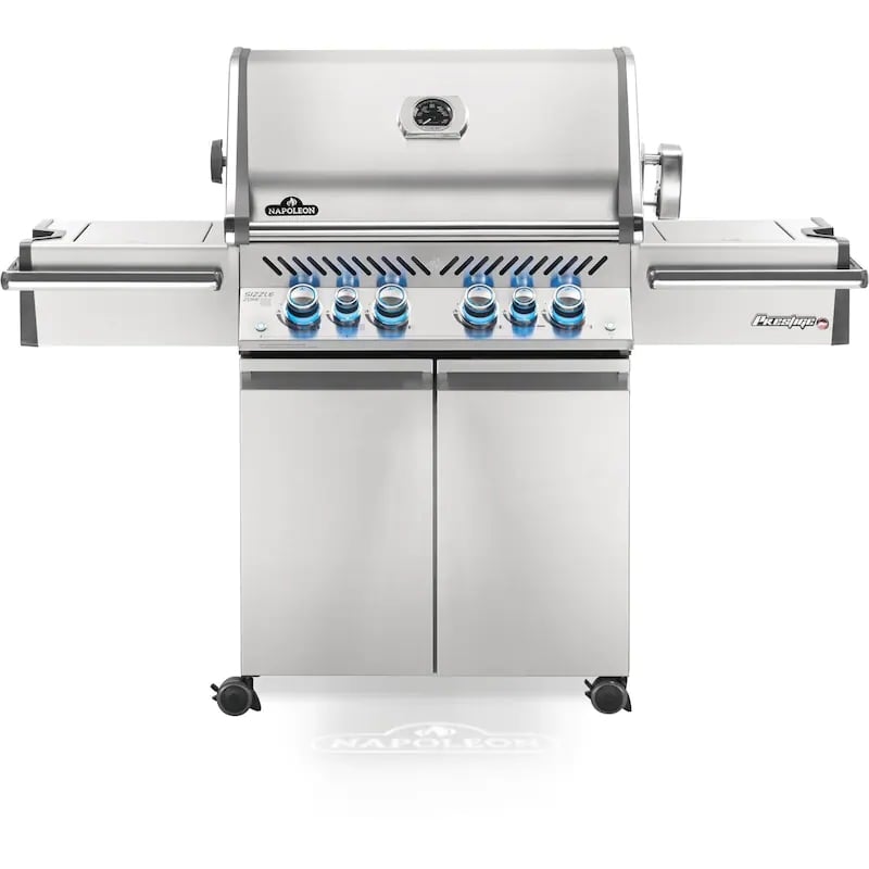 Churrasqueira a gás propano Napoleon Prestige PRO 500 com queimadores infravermelhos traseiros e laterais e kit rotisserie - PRO500RSIBPSS-3