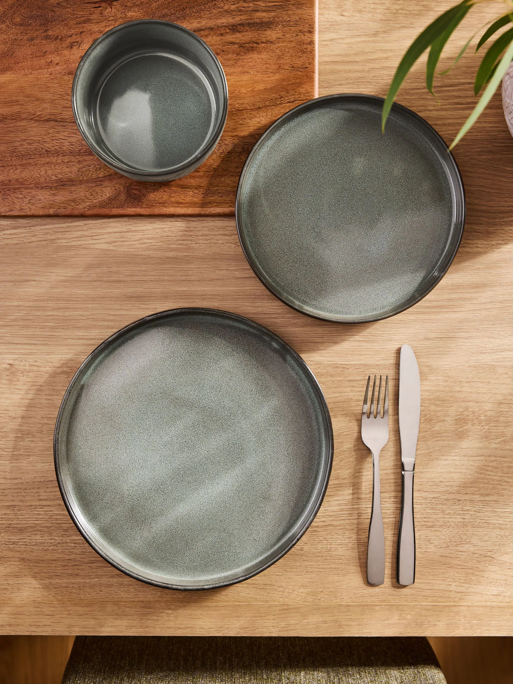 12 Piece Dalton Reactive Glaze Dinner Set