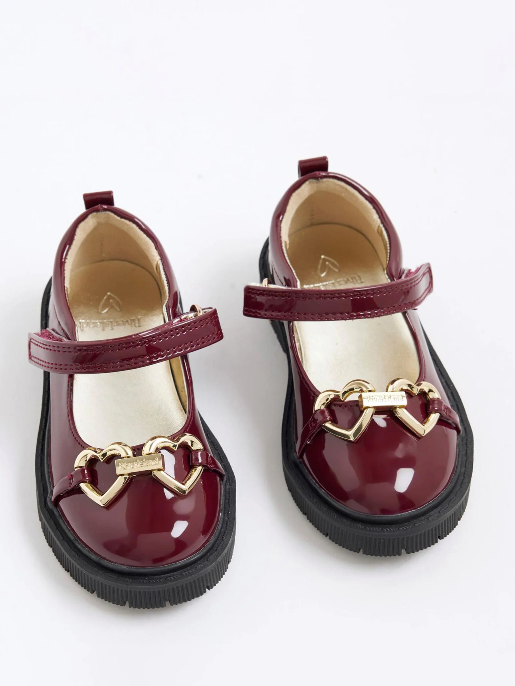 River Island Girls Heart Print Snaffle Mary Jane Shoes